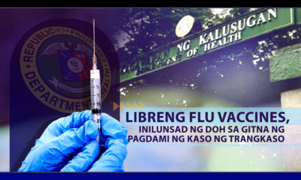 LIBRENG FLU VACCINES, INILUNSAD NG DOH HABANG PATULOY NA TUMATAAS ANG KASO NG TRANGKASO