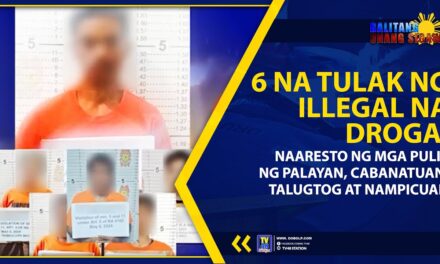6 NA TULAK NG ILLEGAL NA DROGA, NAARESTO NG MGA PULIS NG PALAYAN, CABANATUAN, TALUGTOG AT NAMPICUAN