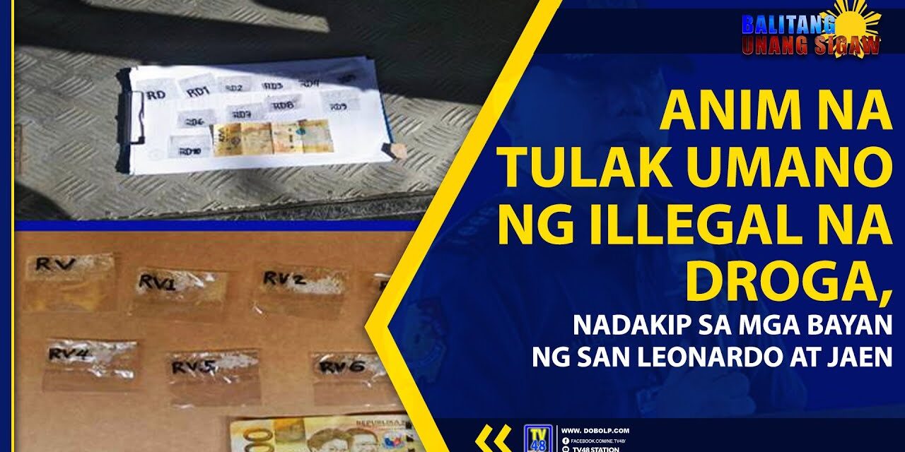 ANIM NA TULAK UMANO NG ILLEGAL NA DROGA, NADAKIP SA MGA BAYAN NG SAN LEONARDO AT JAEN