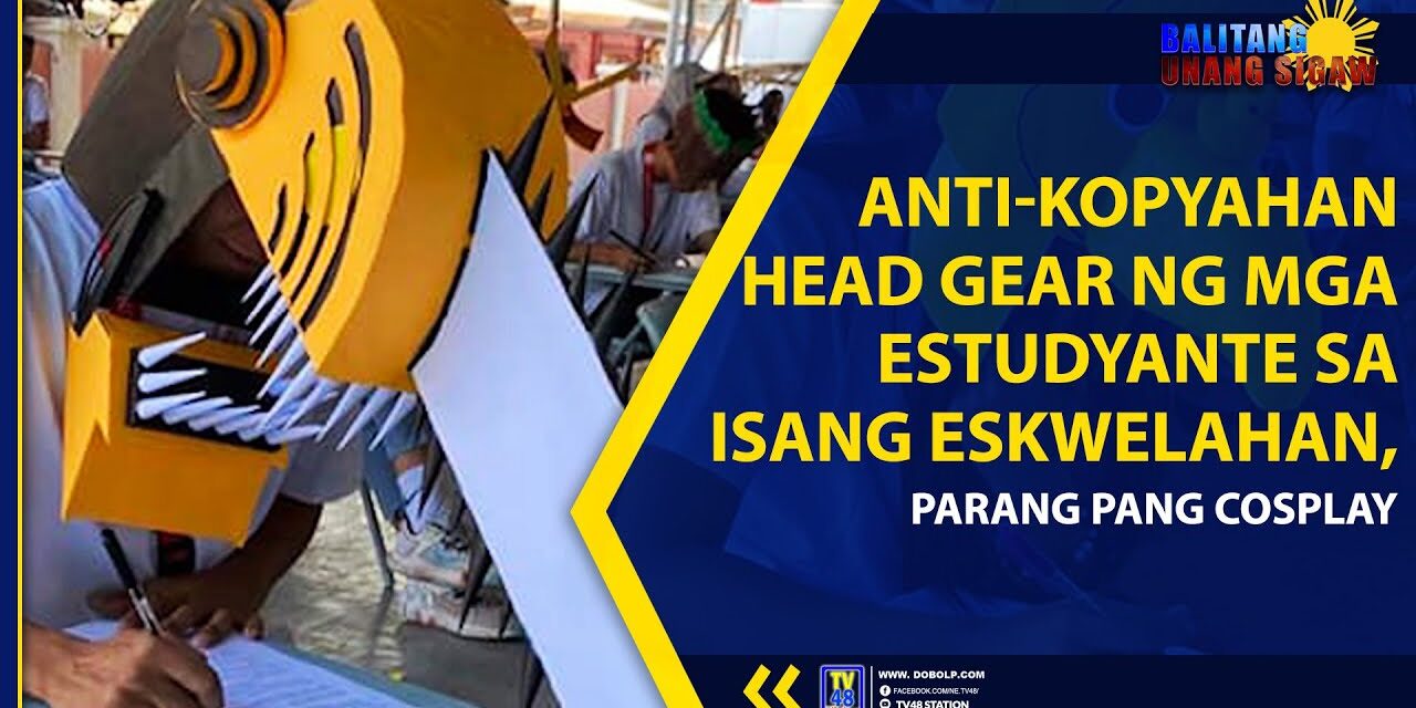 ANTI-KOPYAHAN HEAD GEAR NG MGA ESTUDYANTE SA ISANG ESKWELAHAN, PARANG PANG COSPLAY