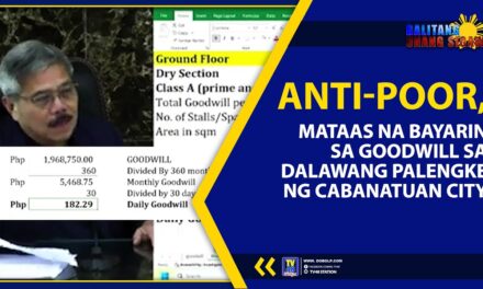 ANTI-POOR, MATAAS NA BAYARIN SA GOODWILL SA DALAWANG PALENGKE NG CABANATUAN CITY