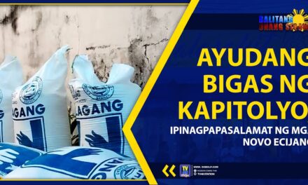 AYUDANG BIGAS NG KAPITOLYO, IPINAGPAPASALAMAT NG MGA NOVO ECIJANO