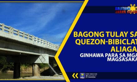 BAGONG TULAY SA QUEZON-BIBICLAT-ALIAGA, GINHAWA PARA SA MGA MAGSASAKA