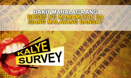 BAKIT MAHALAGA ANG BOSES NG MAMAMAYAN SA ISANG MALAYANG BANSA?