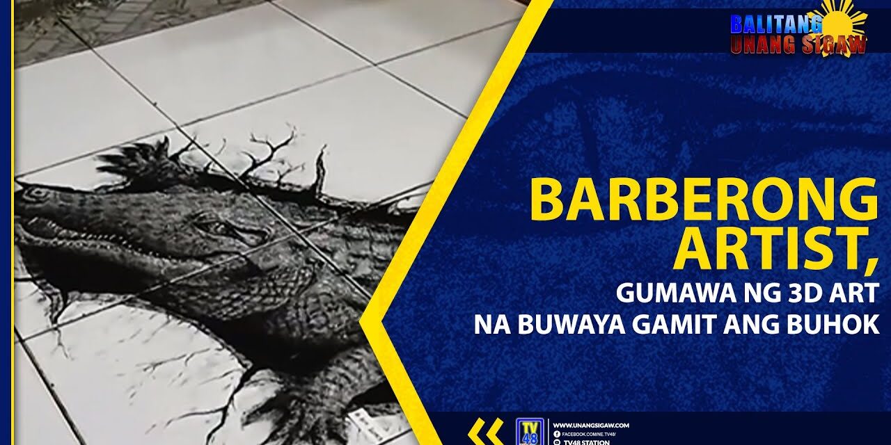 BARBERONG ARTIST, GUMAWA NG 3D ART NA BUWAYA GAMIT ANG BUHOK