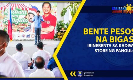 BENTE PESOS NA BIGAS, IBINEBENTA SA KADIWA STORE NG PANGULO
