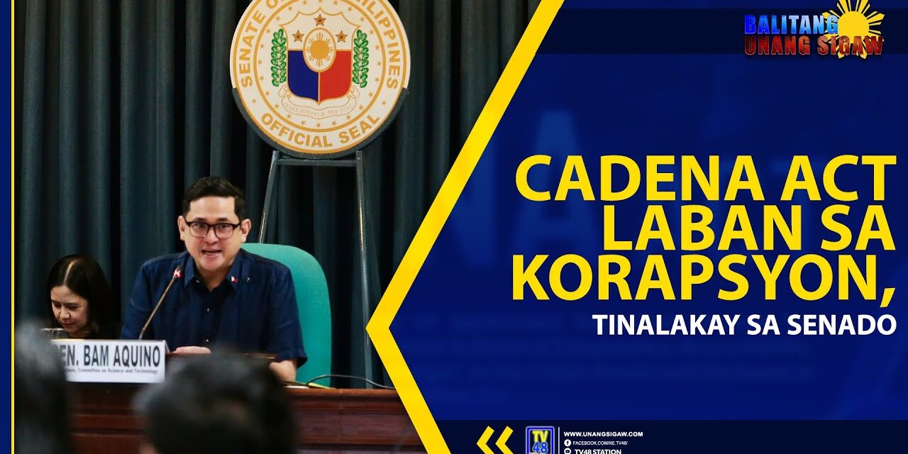CADENA ACT LABAN SA KORAPSYON, TINALAKAY SA SENADO