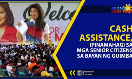 CASH ASSISTANCE, IPINAMAHAGI SA MGA SENIOR CITIZENS SA BAYAN NG GUIMBA