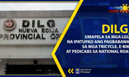 DILG, UMAPELA SA MGA LGUs NA IPATUPAD ANG PAGBABAWAL SA MGA TRICYCLE, E-BIKE AT PEDICABS SA NATIONAL ROAD