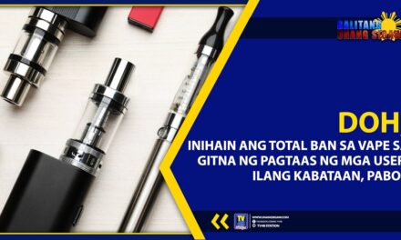 DOH, INIHAIN ANG TOTAL BAN SA VAPE SA GITNA NG PAGTAAS NG MGA USER; ILANG KABATAAN, PABOR