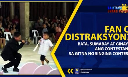 FAN O DISTRAKSYON? BATA, SUMABAY AT GINAYA ANG CONTESTANT SA GITNA NG SINGING CONTEST