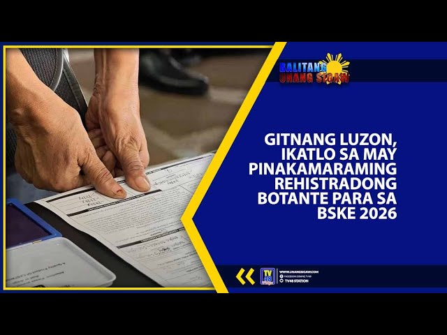 GITNANG LUZON, IKATLO SA MAY PINAKAMARAMING REHISTRADONG BOTANTE PARA SA BSKE 2026