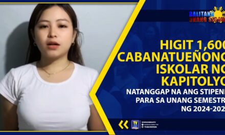 HIGIT 1,600 CABANATUEÑONG ISKOLAR NG KAPITOLYO NATANGGAP NA ANG STIPEND | TV48 STATION
