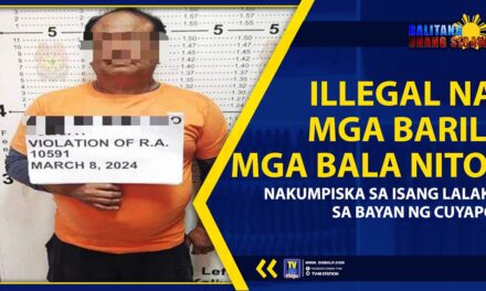 ILLEGAL NA MGA BARIL, MGA BALA NITO, NAKUMPISKA SA ISANG LALAKI SA BAYAN NG CUYAPO