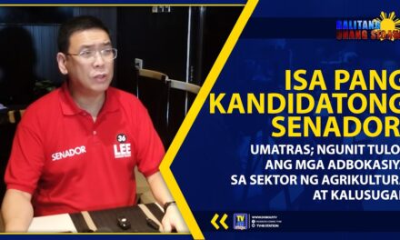 ISA PANG KANDIDATONG SENADOR, UMATRAS; NGUNIT TULOY ANG MGA ADBOKASIYA