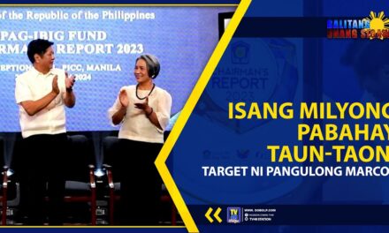 ISANG MILYONG PABAHAY TAUN-TAON, TARGET NI PANGULONG MARCOS