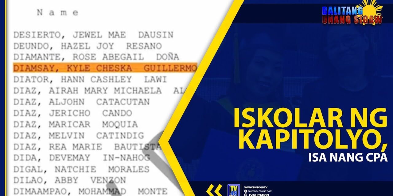 ISKOLAR NG KAPITOLYO, ISA NANG CPA