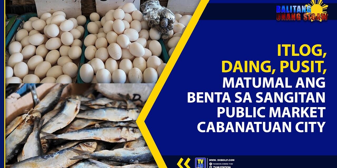 ITLOG, DAING, PUSIT, MATUMAL ANG BENTA SA SANGITAN PUBLIC MARKET CABANATUAN CITY