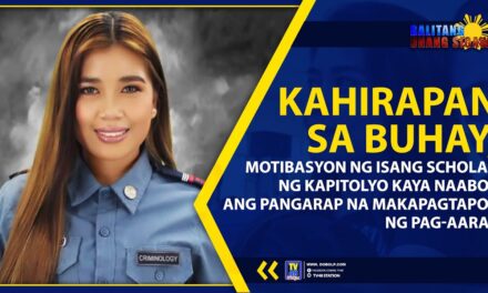 KAHIRAPAN SA BUHAY, MOTIBASYON NG ISANG SCHOLAR NG KAPITOLYO KAYA NAABOT ANG PANGARAP NA MAKAPAGTAPOS NG PAG-AARAL