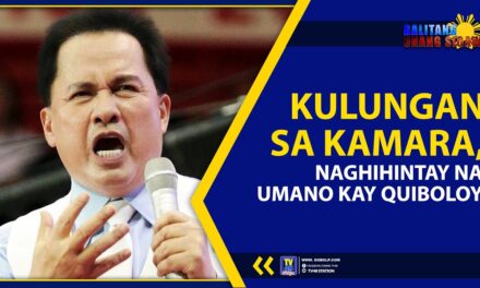 KULUNGAN SA KAMARA NAGHIHINTAY NA UMANO KAY QUIBOLOY