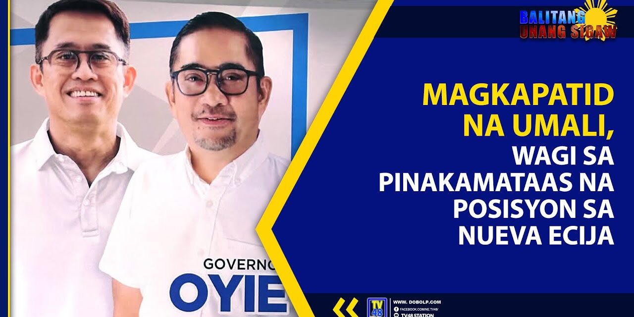 MAGKAPATID NA UMALI, WAGI SA PINAKAMATAAS NA POSISYON SA NUEVA ECIJA