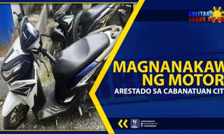 MAGNANAKAW NG MOTOR, ARESTADO SA CABANATUAN CITY