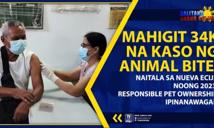 MAHIGIT 34K NA KASO NG ANIMAL BITE, NAITALA SA NUEVA ECIJA NOONG 2023; RESPONSIBLE PET OWNERSHIP, IPINANAWAGAN