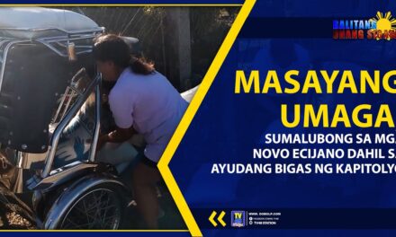 MASAYANG UMAGA, SUMALUBONG SA MGA NOVO ECIJANO DAHIL SA AYUDANG BIGAS NG KAPITOLYO