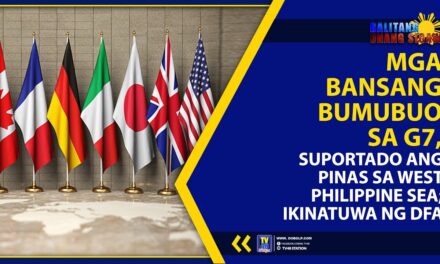 MGA BANSANG BUMUBUO SA G7, SUPORTADO ANG PINAS SA WEST PHILIPPINE SEA; IKINATUWA NG DFA