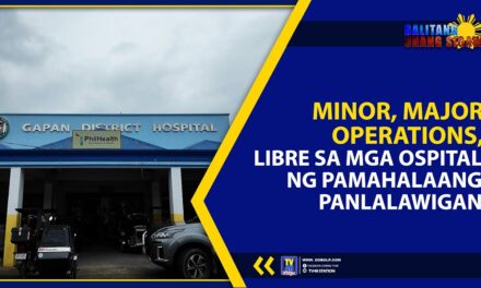MINOR, MAJOR OPERATIONS, LIBRE SA MGA OSPITAL NG PAMAHALAANG PANLALAWIGAN