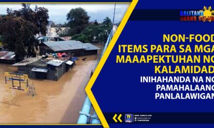 NON-FOOD ITEMS PARA SA MGA MAAAPEKTUHAN NG KALAMIDAD, INIHAHANDA NA NG PAMAHALAANG PANLALAWIGAN
