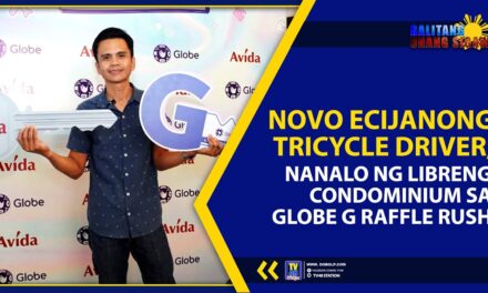 NOVO ECIJANONG TRICYCLE DRIVER, NANALO NG LIBRENG CONDOMINIUM SA GLOBE G RAFFLE RUSH