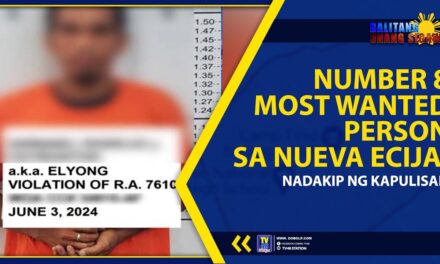 NUMBER 8 MOST WANTED PERSON SA NUEVA ECIJA, NADAKIP NG KAPULISAN