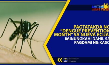 PAGTATAKDA NG “DENGUE PREVENTION MONTH” SA NUEVA ECIJA, IMINUNGKAHI DAHIL SA PAGDAMI NG KASO