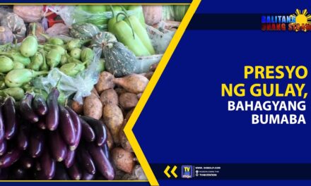 PRESYO NG GULAY, BAHAGYANG BUMABA