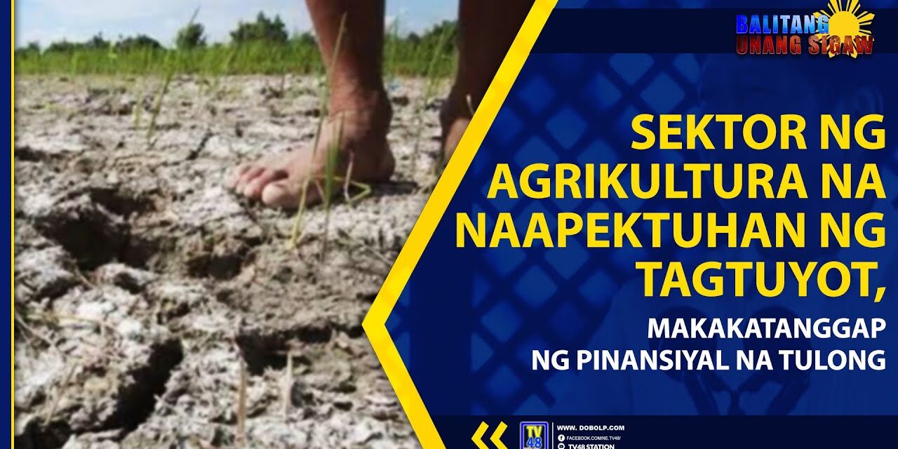 SEKTOR NG AGRIKULTURA NA NAAPEKTUHAN NG TAGTUYOT, MAKAKATANGGAP NG PINANSIYAL NA TULONG