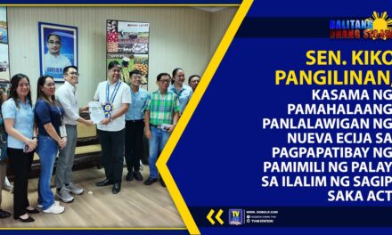 SEN. KIKO PANGILINAN, KASAMA NG PAMAHALAANG PANLALAWIGAN NG NUEVA ECIJA SA PAGPAPATIBAY NG PAMIMILI NG PALAY SA ILALIM NG SAGIP SAKA ACT