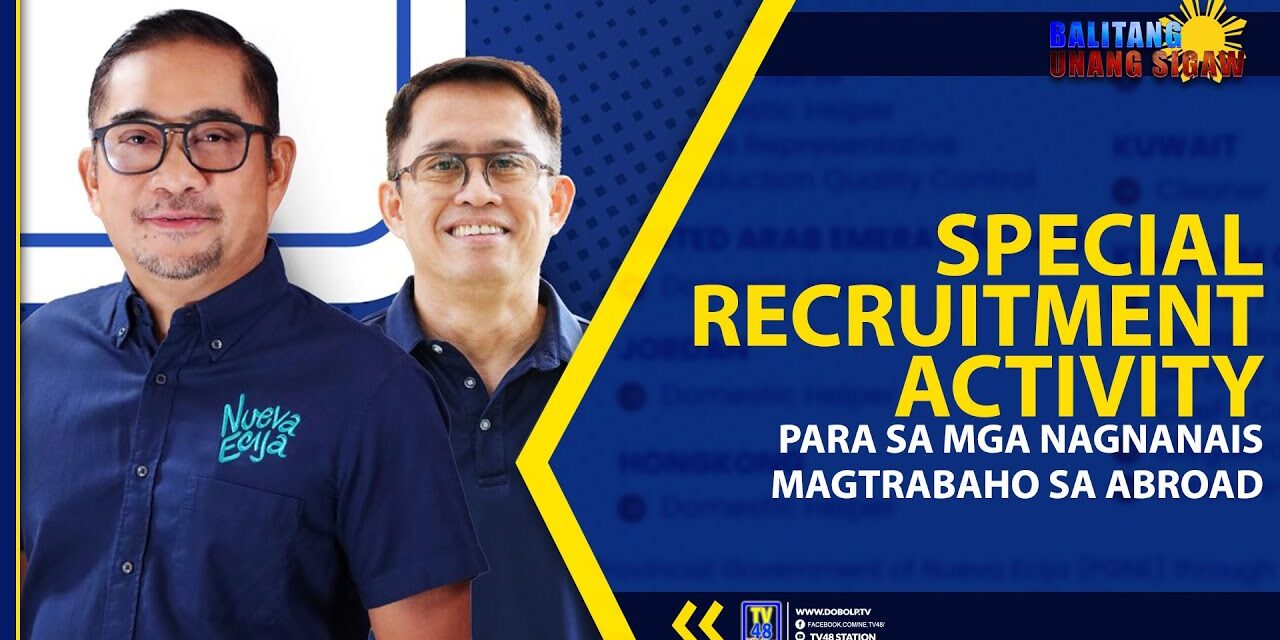 SPECIAL RECRUITMENT ACTIVITY PARA SA MGA NAGNANAIS MAGTRABAHO SA ABROAD