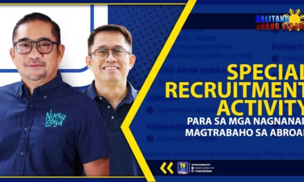 SPECIAL RECRUITMENT ACTIVITY PARA SA MGA NAGNANAIS MAGTRABAHO SA ABROAD