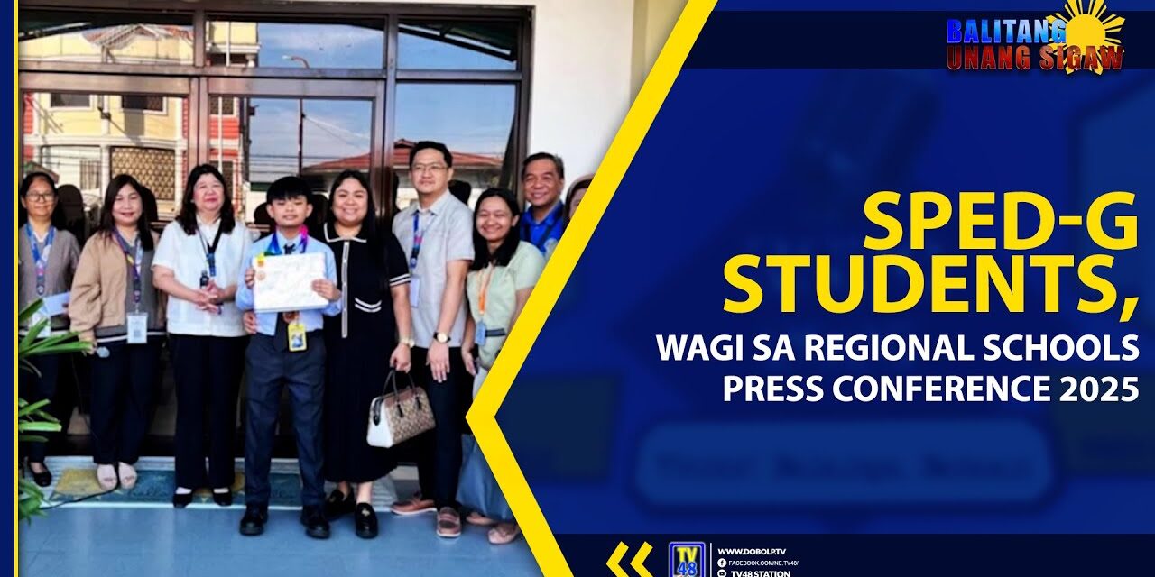SPED-G STUDENTS, WAGI SA REGIONAL SCHOOLS PRESS CONFERENCE 2025