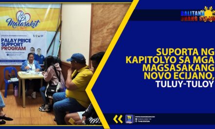 SUPORTA NG KAPITOLYO SA MGA MAGSASAKANG NOVO ECIJANO, TULUY-TULOY