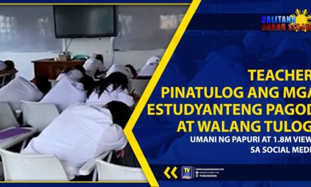 TEACHER, PINATULOG ANG MGA ESTUDYANTENG PAGOD AT WALANG TULOG; UMANI NG PAPURI AT 1.8M VIEWS SA SOCIAL MEDIA