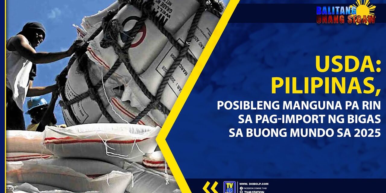 USDA: PILIPINAS, POSIBLENG MANGUNA PA RIN SA PAG-IMPORT NG BIGAS SA BUONG MUNDO SA 2025