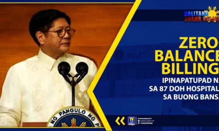 ZERO-BALANCE BILLING, IPINAPATUPAD NA SA 87 DOH HOSPITALS SA BUONG BANSA