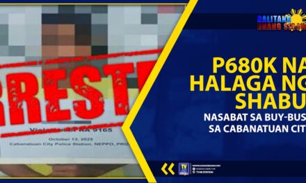 ₱680K NA HALAGA NG SHABU, NASABAT SA BUY-BUST SA CABANATUAN CITY