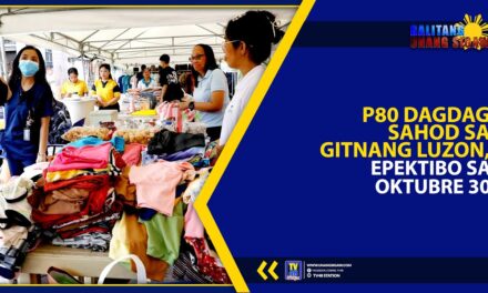 ₱80 Dagdag Sahod sa Gitnang Luzon, Epektibo sa Oktubre 30