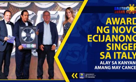 AWARD NG NOVO ECIJANONG SINGER SA ITALY, ALAY SA KANYANG AMANG MAY CANCER