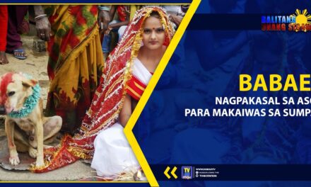 BABAE, NAGPAKASAL SA ASO PARA MAKAIWAS SA SUMPA