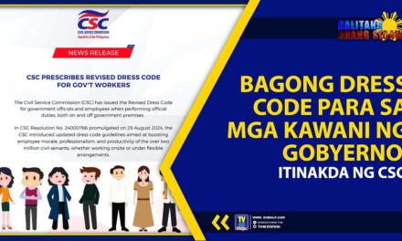 BAGONG DRESS CODE PARA SA MGA KAWANI NG GOBYERNO, ITINAKDA NG CSC