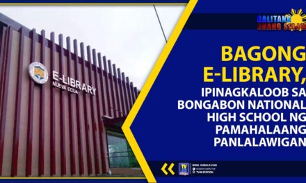 BAGONG E-LIBRARY, IPINAGKALOOB SA BONGABON NATIONAL HIGH SCHOOL NG PAMAHALAANG PANLALAWIGAN